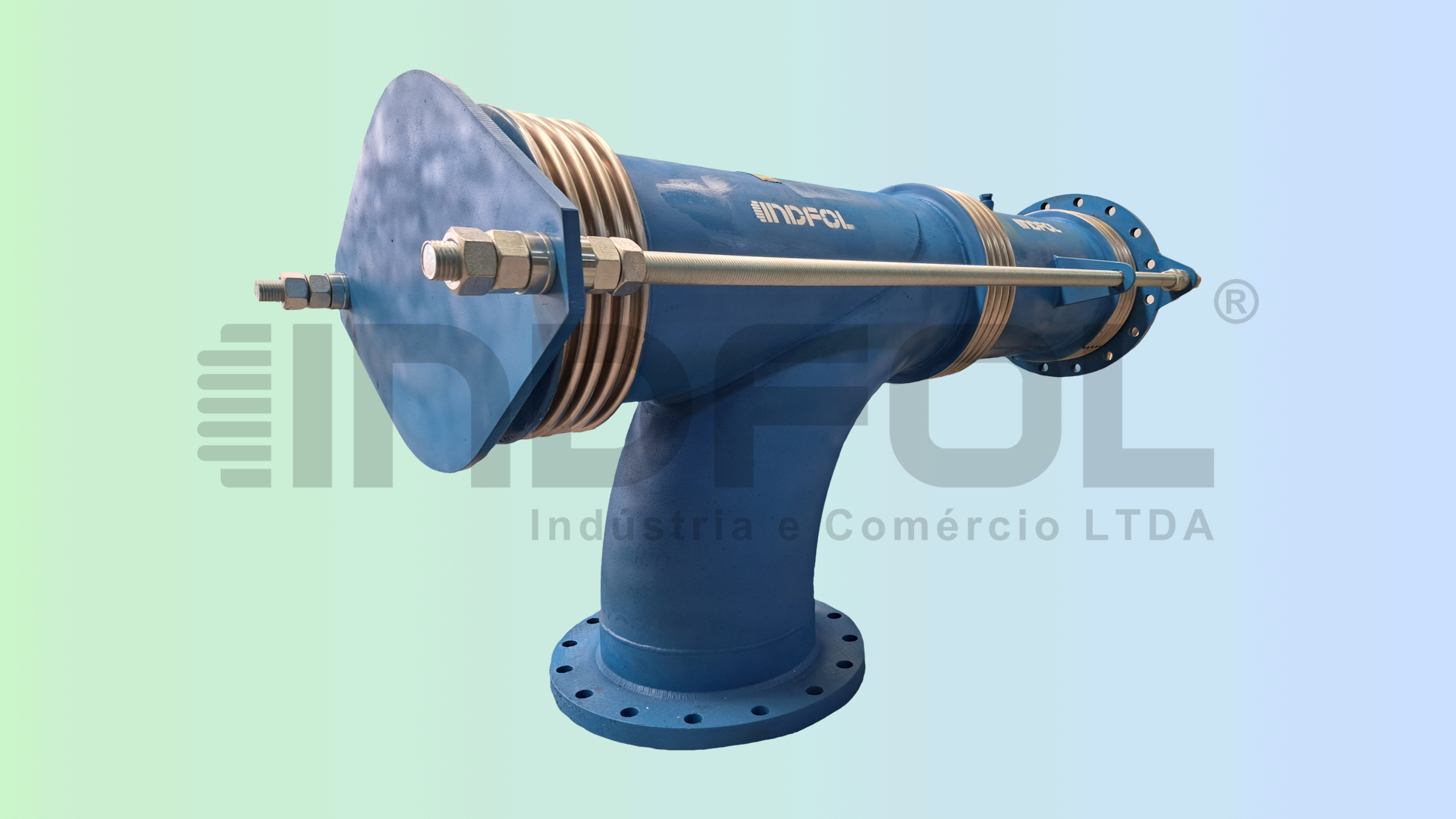 Junta de Expansão Metálica Autocompensada com Derivação - DN. 16 x 1602 x 720mm.