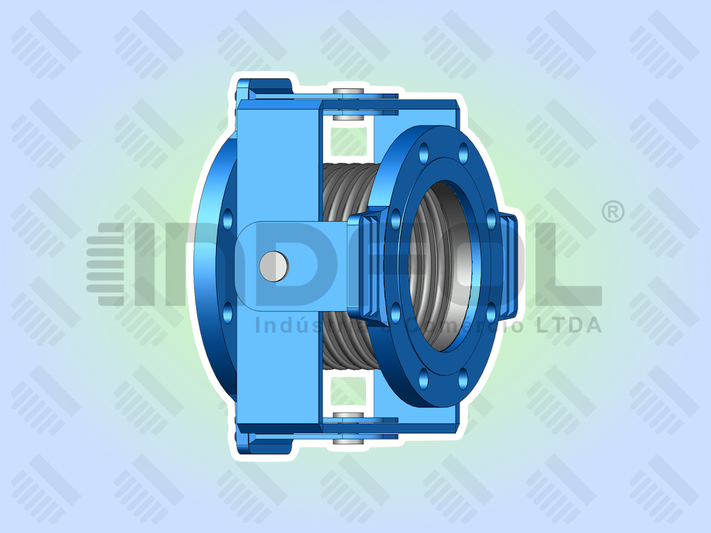 Junta de Expansão Metálica Cardânica Flangeada
