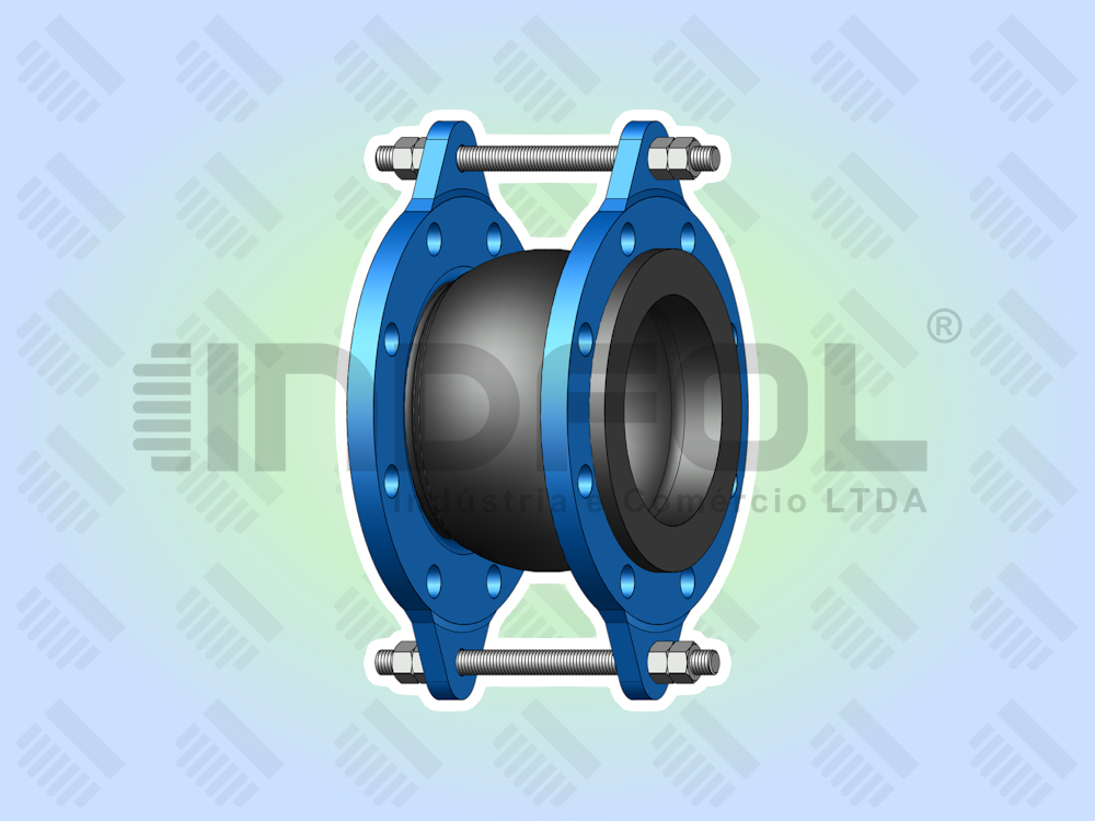 Juntas de Expansão de Borracha JEBFT Flangeada com Tensor