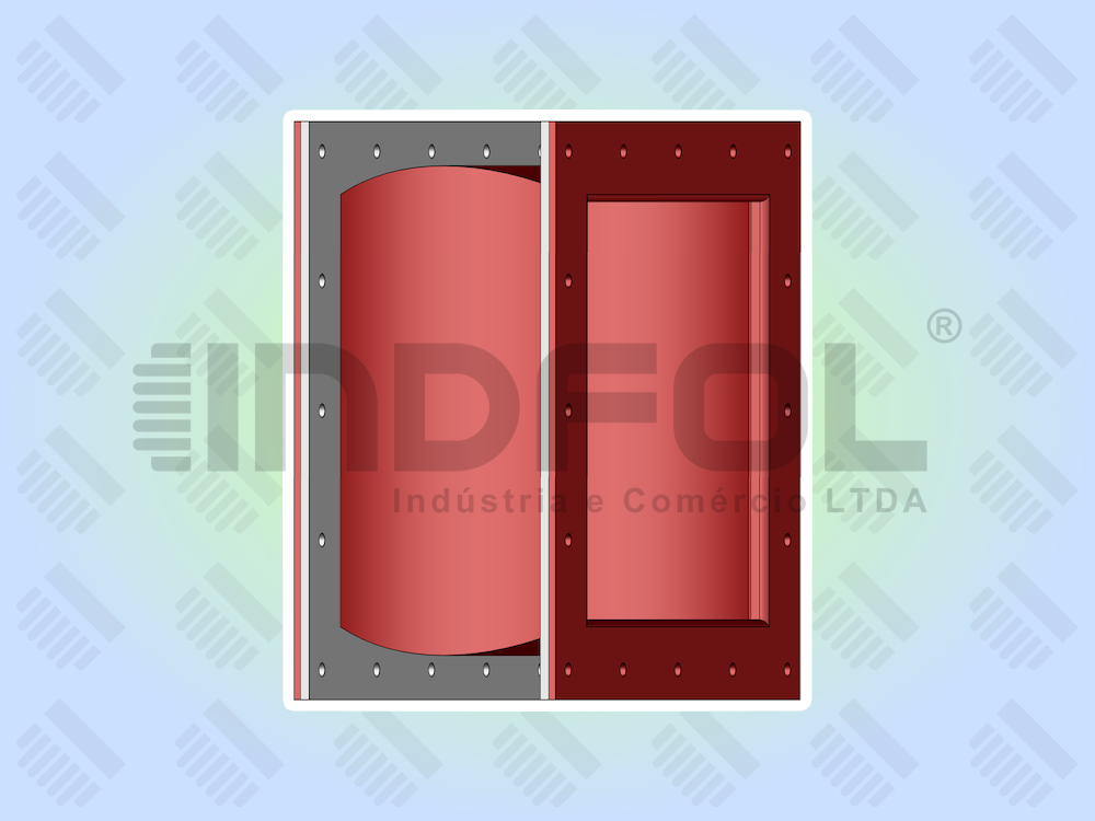 Junta de Expansão de Tecido Carretel Flangeada Retangular