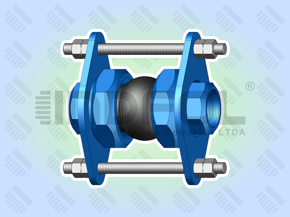 Juntas de Expansão de Borracha JEBRIT-1 Roscada com Tensor