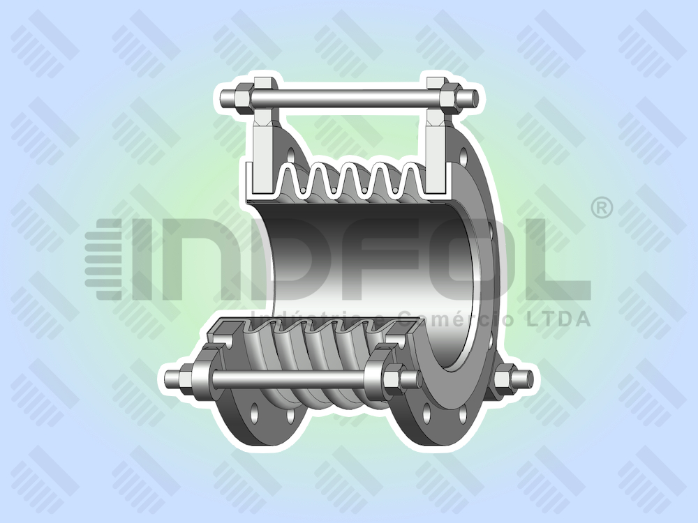 Junta de PTFE Flangeada com Tubo Guia