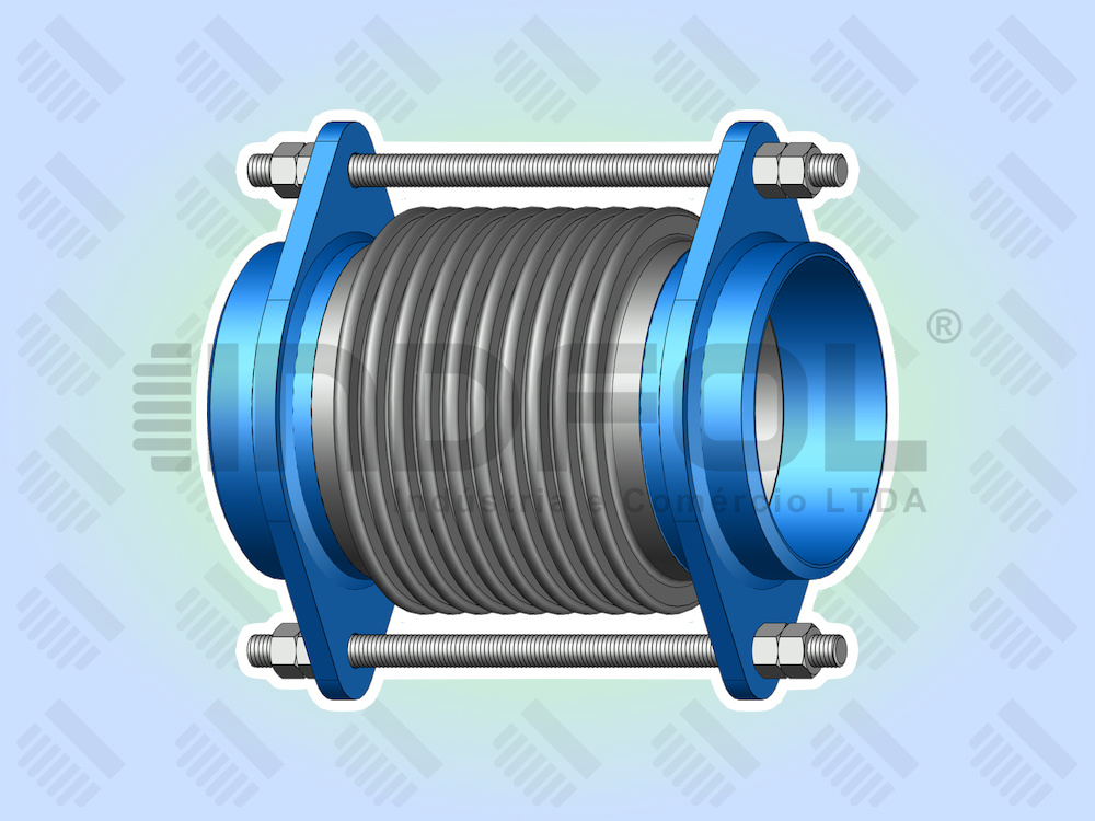 Junta de Expansão Metálica Simples Ponta Para Solda com Tensor