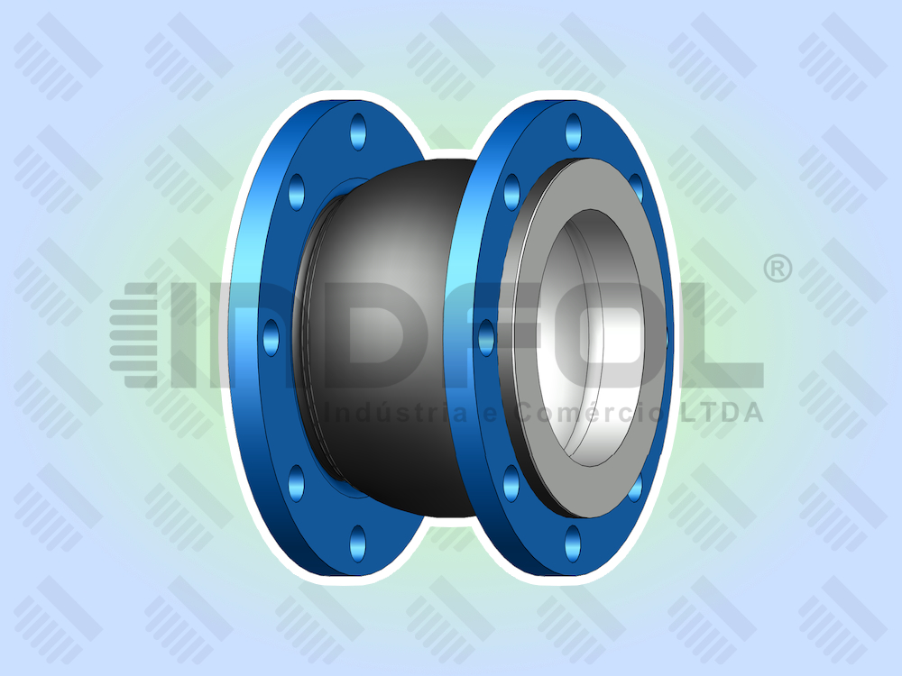 Juntas de Expansão de Borracha JEBFS-P Flangeada com PTFE Interno