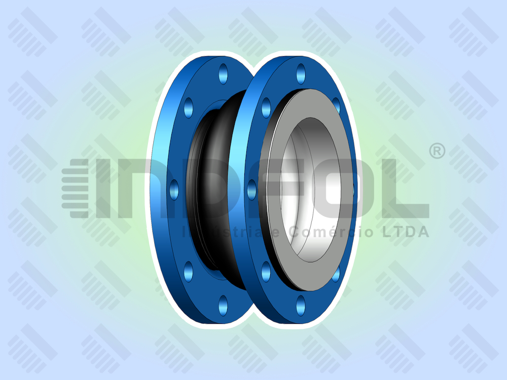 Juntas de Expansão de Borracha JEBFI-P Flangeada com PTFE Interno