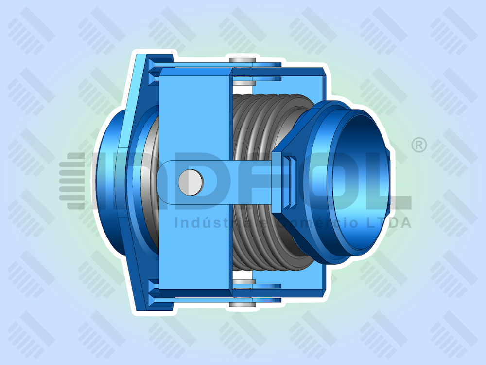 Junta de Expansão Metálica Cardânica Ponta Para Solda