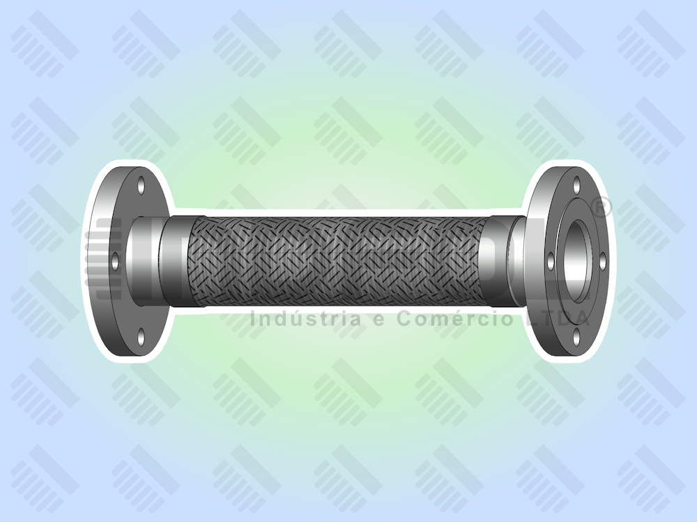 Flexível com Malha Flangeado com Pestanas