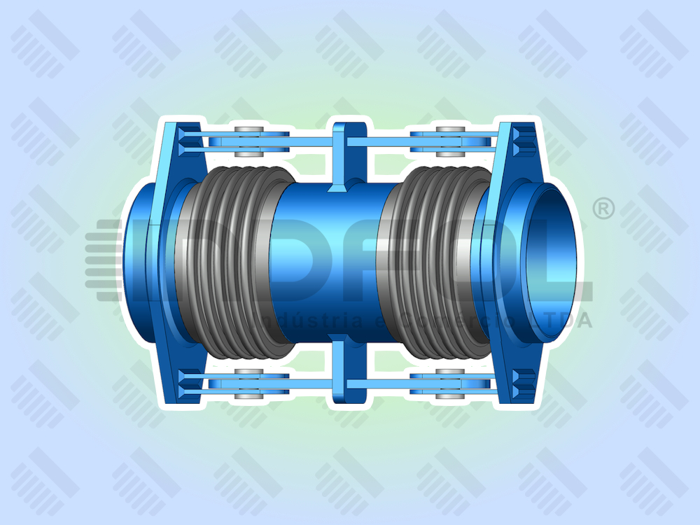 Junta de Expansão Metálica Universal Dobradiça Ponta Para Solda