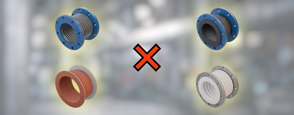 Diferença entre junta metálica, borracha, tecido e PTFE: qual escolher?